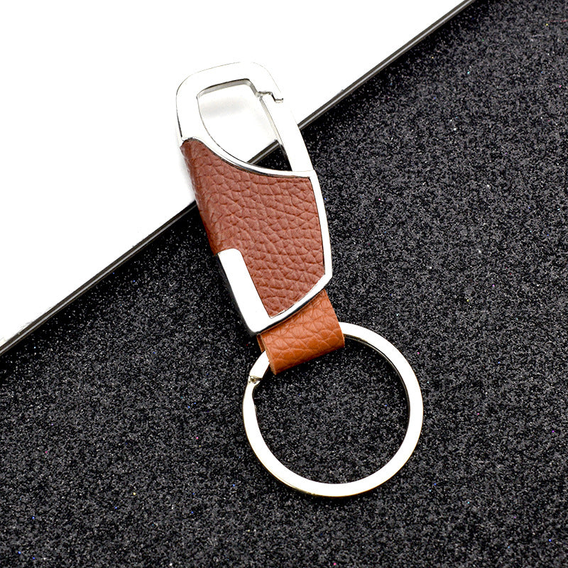 Llavero colgante de cintura de cuero genuino para hombres de metal al por mayor
